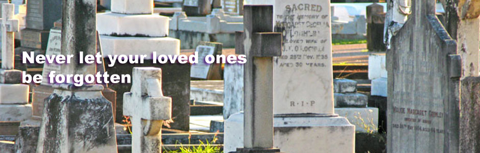 Forget me not gravestones